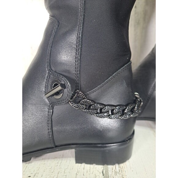 Karl Lagerfeld Paris Shay Over-The-Knee Boots Womens Black Size 7M Dark Romantic - Picture 15 of 16